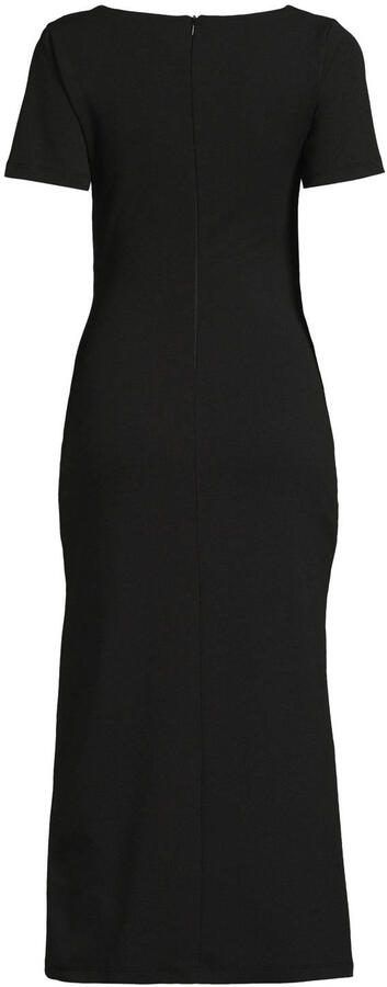 Ruby midi jurk met plooien detail zwart