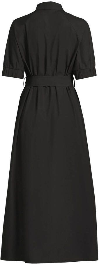 Ruby poplin maxi overhemd jurk zwart - Foto 3