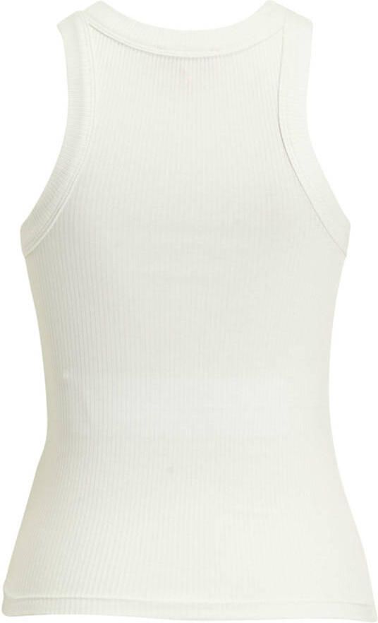 Ruby rib gebreid singlet wit - Foto 3