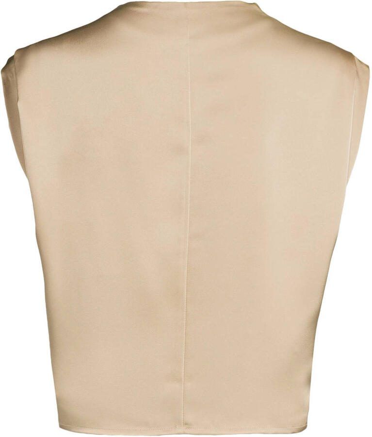 Ruby satijnen top beige - Foto 2