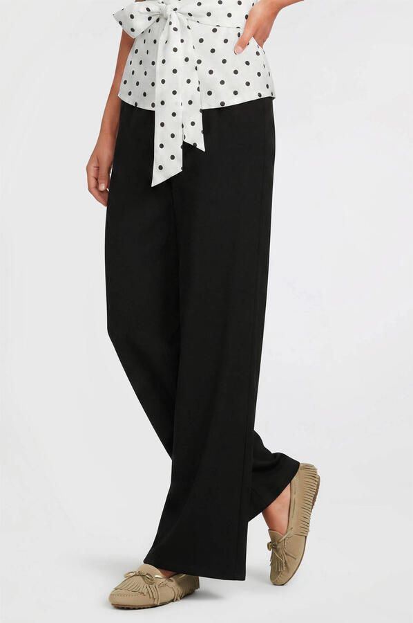 Ruby tailored wide leg broek zwart