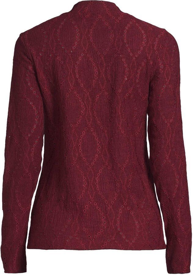 Ruby top met broderie bordeauxrood - Foto 2
