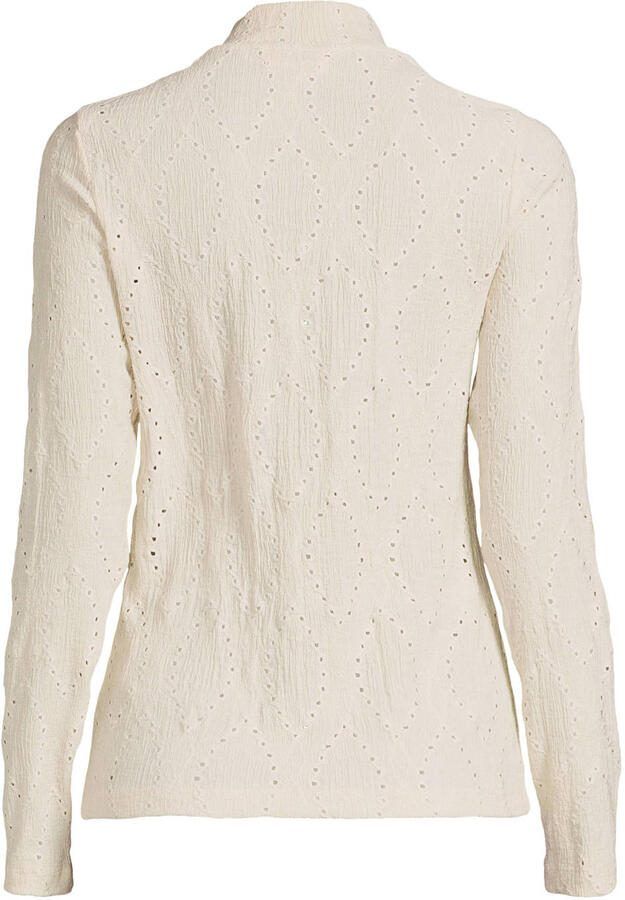 Ruby top met broderie off-white - Foto 2