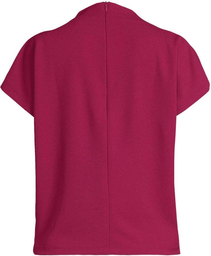 Ruby top met plooien detail wijnrood - Foto 2