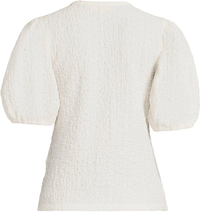 Ruby top met textuur off-white - Foto 2