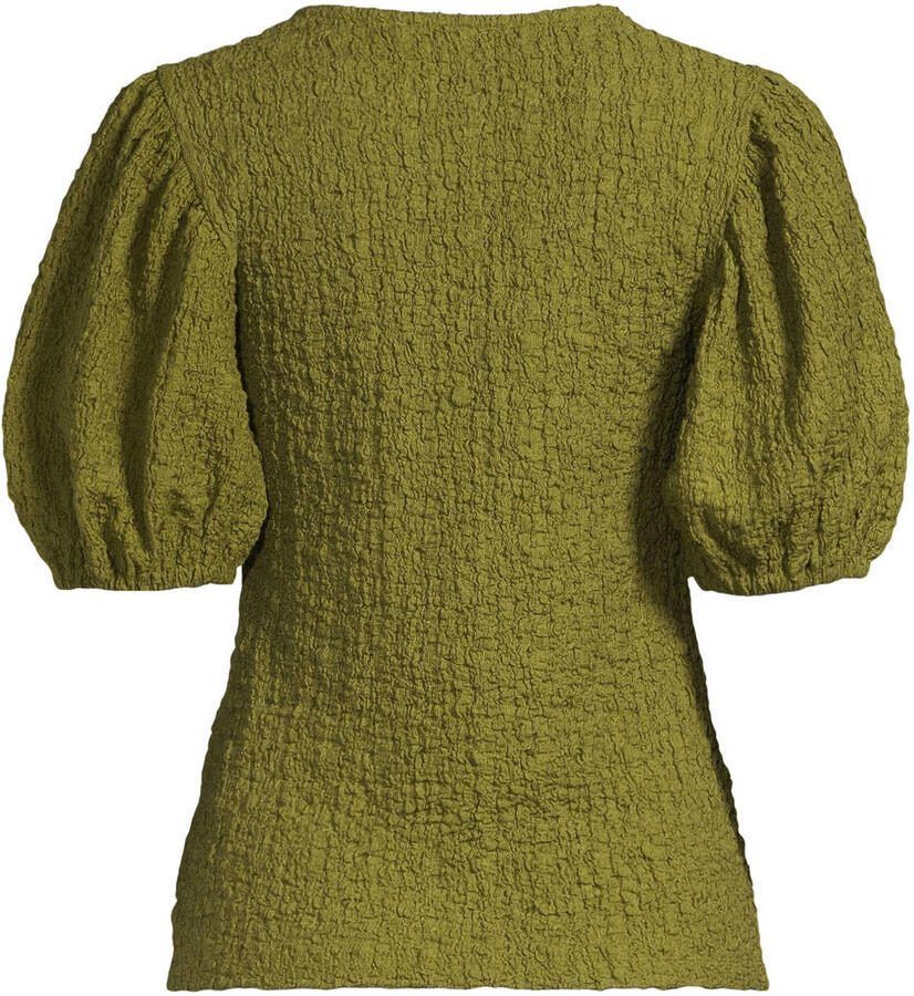 Ruby top met textuur olijfgroen - Foto 2