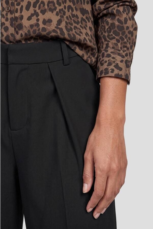 Ruby wide leg broek met plooidetail zwart - Foto 2