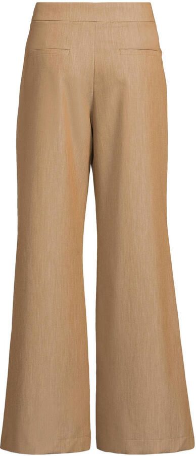 Ruby wide leg broek met striksluting beige - Foto 3