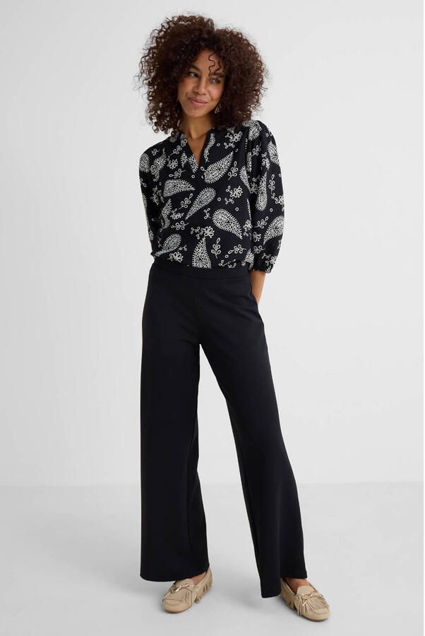 Ruby wide leg broek zwart