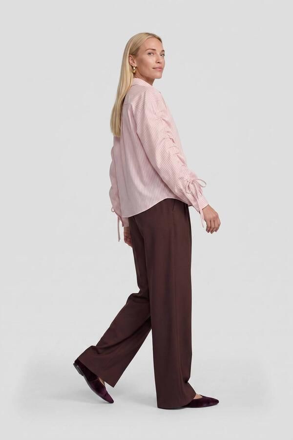 Ruby wide leg pantalon donkerbruin - Foto 2