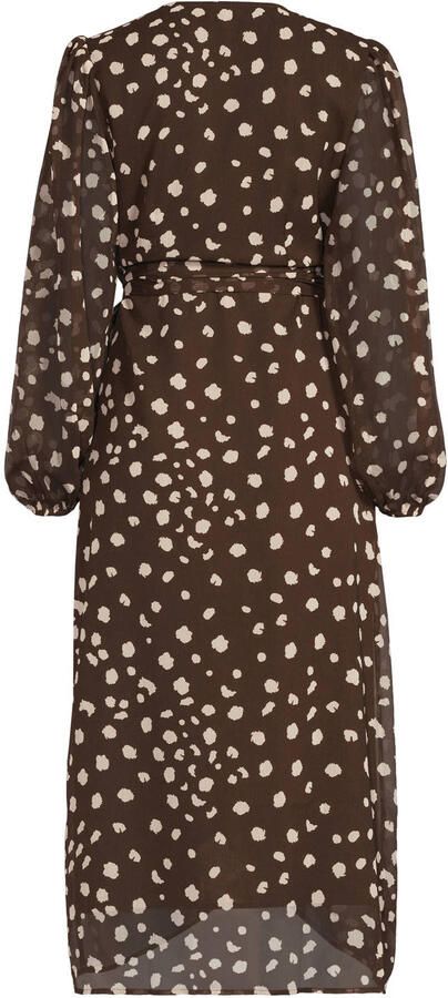 Ruby wikkeljurk met polkadotprint bruin - Foto 3