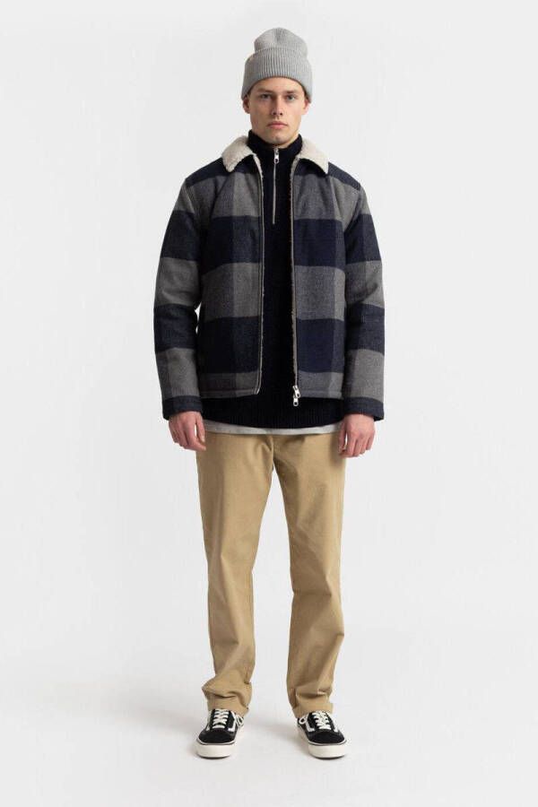 RVLT REVOLUTION geruite jas navy