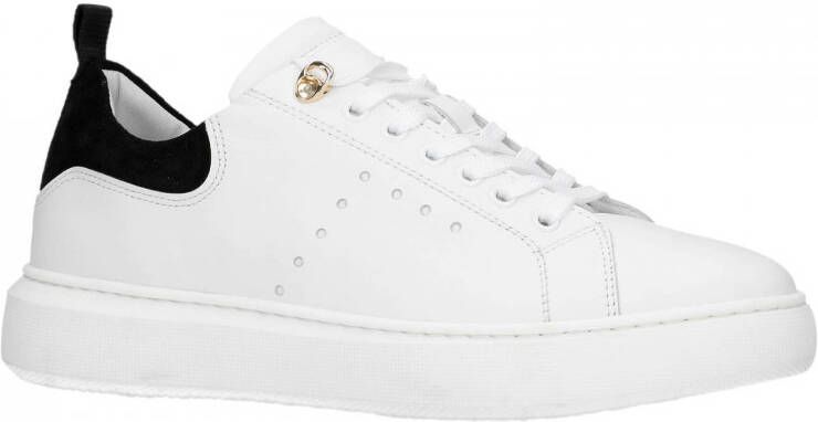 Sacha leren sneakers wit zwart - Kledingwinkel.nl