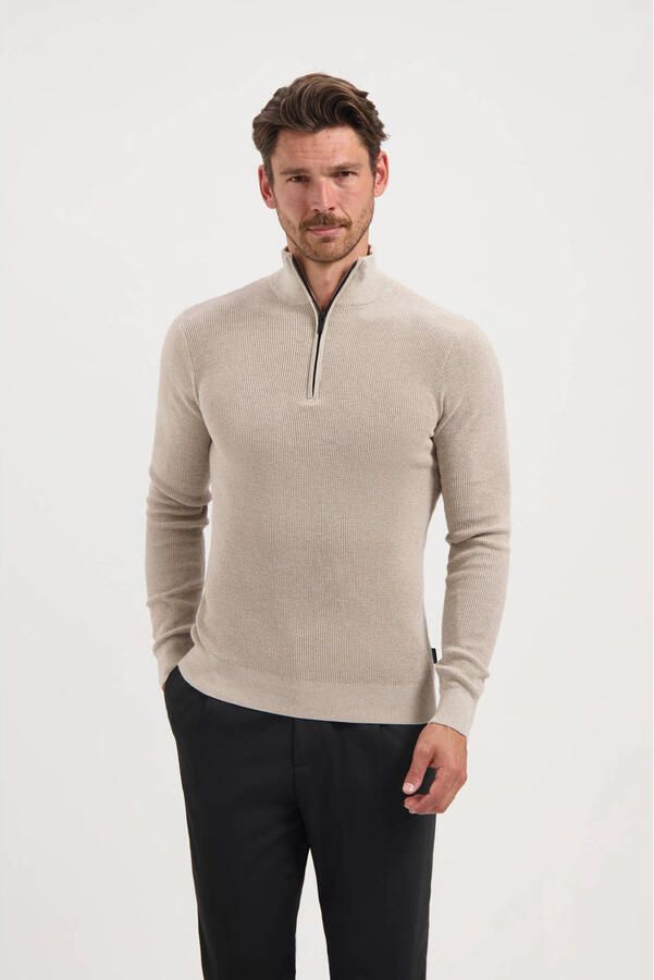 Saint Steve DOMINIC trui met ingebreid patroon ecru - Foto 5