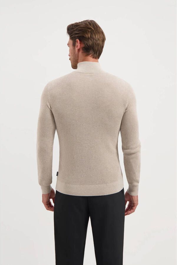 Saint Steve DOMINIC trui met ingebreid patroon ecru - Foto 6