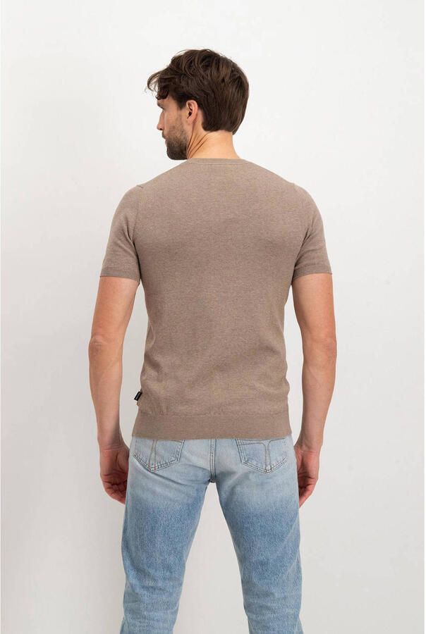 Saint Steve gebreid T-shirt taupe melange - Foto 2