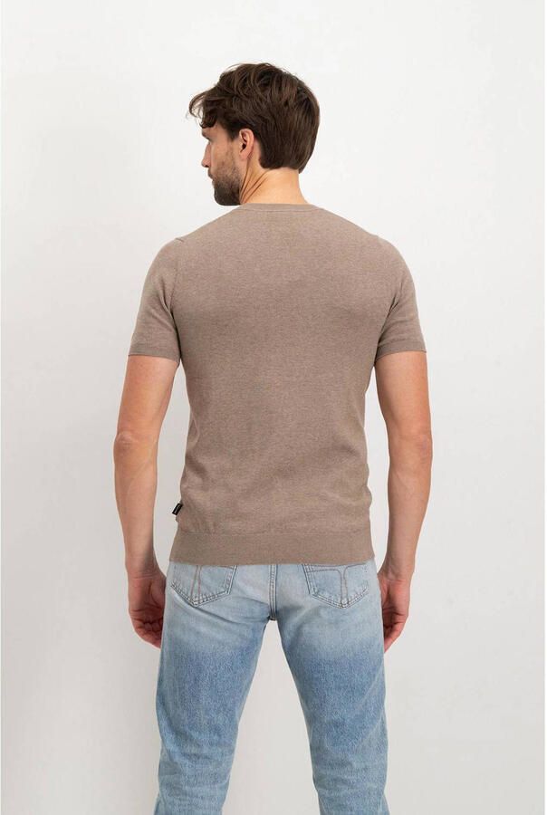 Saint Steve gebreid T-shirt taupe melange
