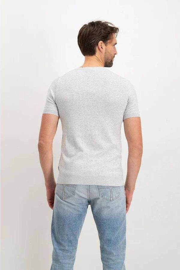 Saint Steve gebreid T-shirt white melange