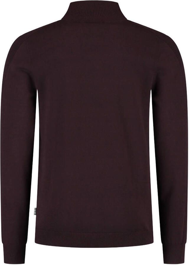 Saint Steve katoenen regular fit gebreide trui merlot
