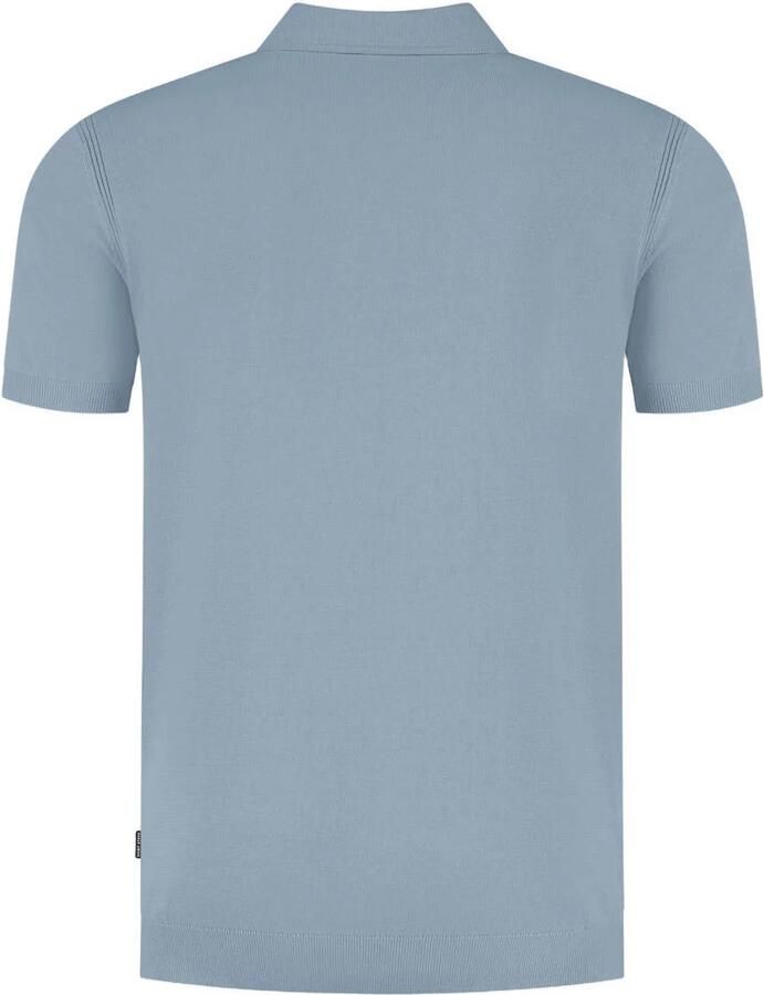 Saint Steve polo fijn gebreid blauw - Foto 2