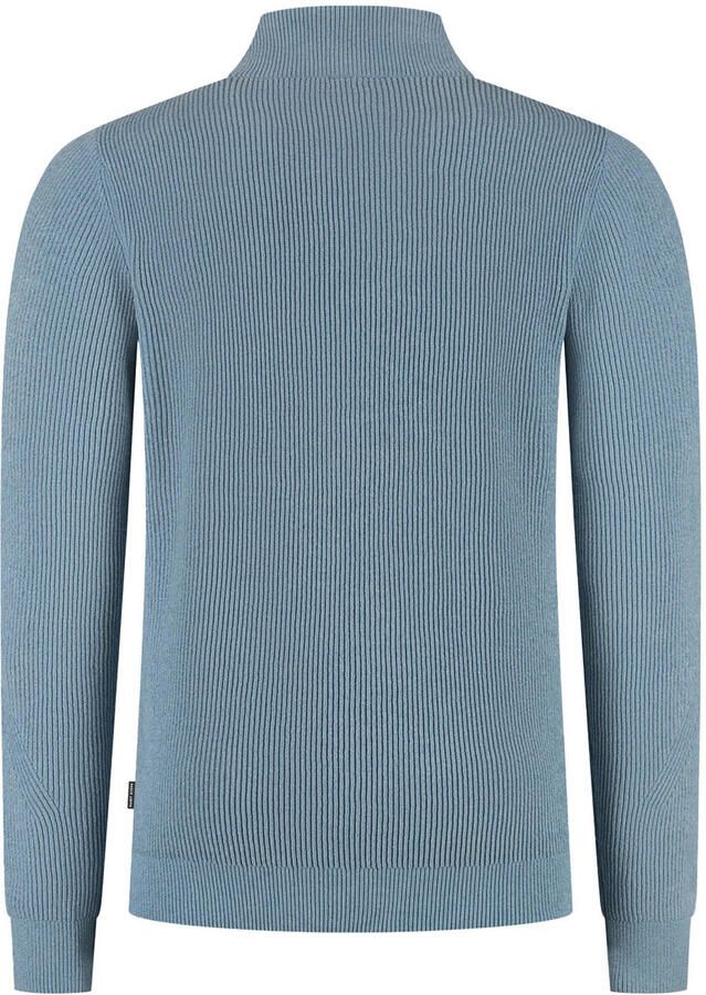 Saint Steve regular fit gebreide trui blauw