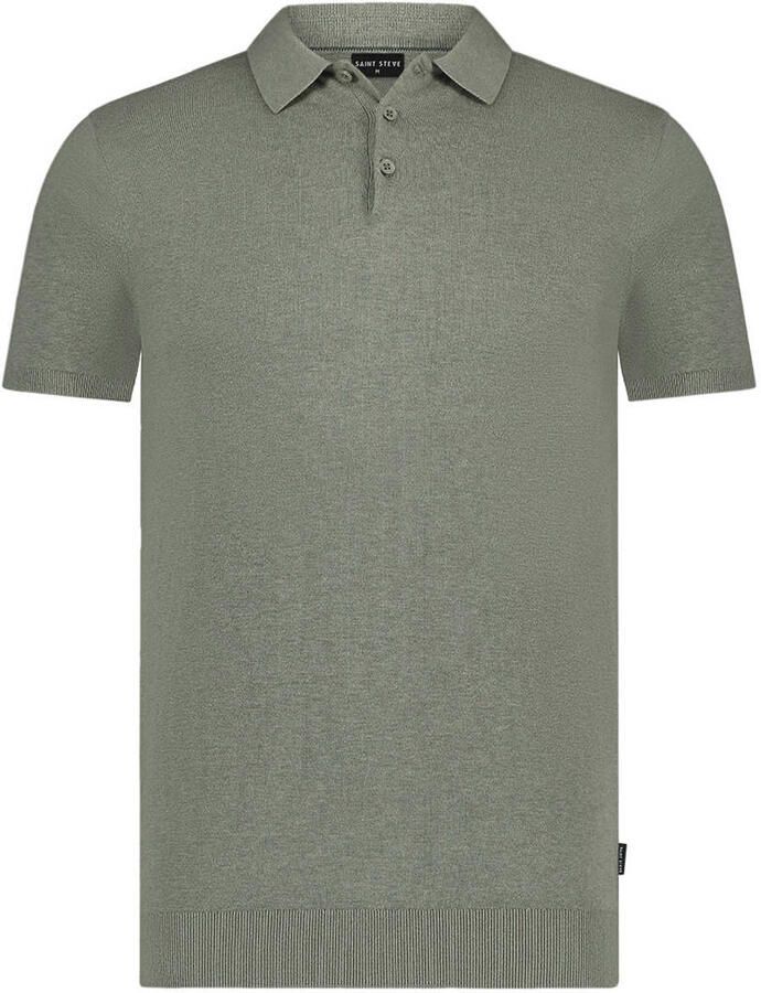 Saint Steve regular polo CHRIS gebreid groen