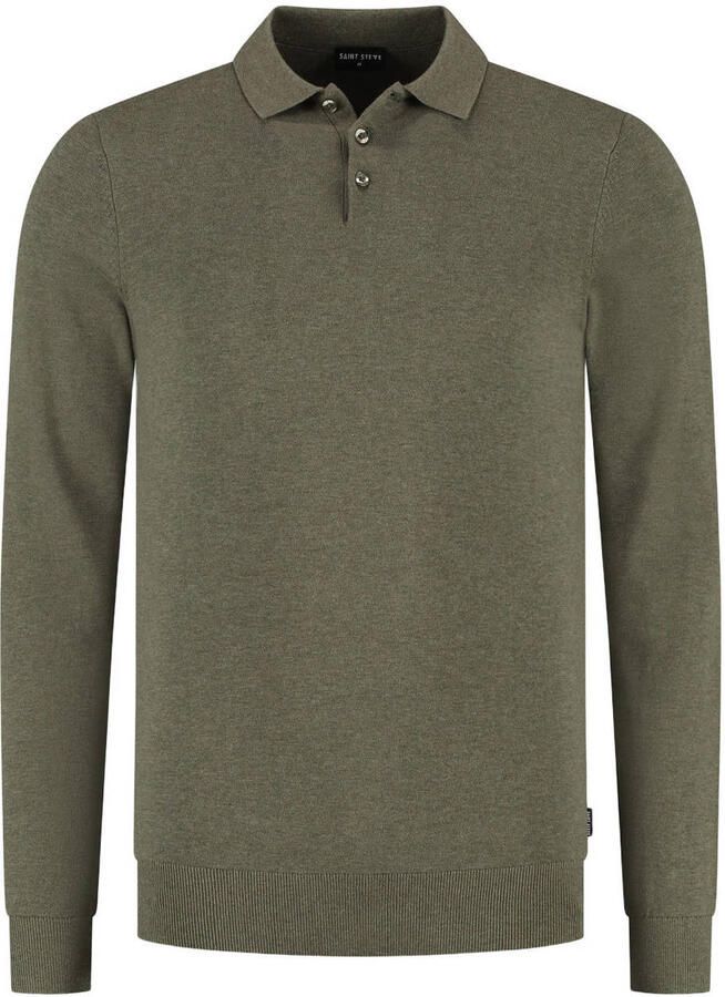 Saint Steve slim fit polo groen