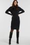 Saint Tropez fijngebreide jurk Mila zwart - Thumbnail 1