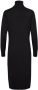 Saint Tropez Zachte Gebreide Coltrui Lange Jurk Black Dames - Thumbnail 1