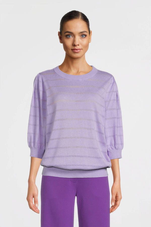 Saint Tropez fijngebreide top lila