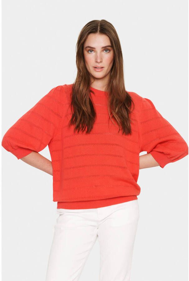 Saint Tropez fijngebreide top rood