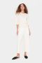 Saint Tropez Feminine Gebreide Pullover met Geborduurde Details White Dames - Thumbnail 1