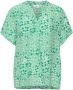Saint Tropez geweven top Agnes met all over print groen ecru - Thumbnail 1