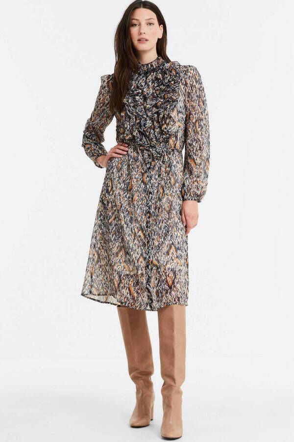 Saint Tropez Midi-jurk met all-over motief model 'LillySZ'