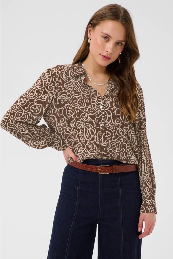 Saint Tropez blouse met paisley bruin