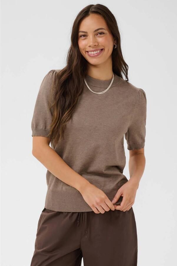 Saint Tropez Round-neck Knitwear Beige Dames