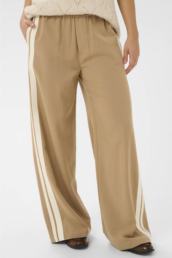Saint Tropez high waist casual broek beige