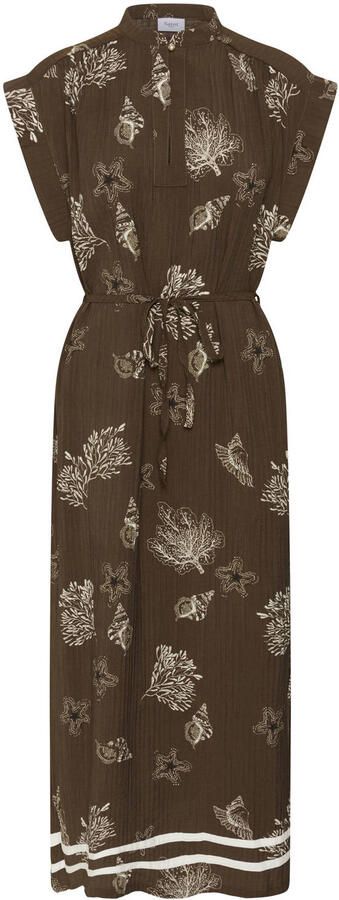 Saint Tropez midi jurk bruin