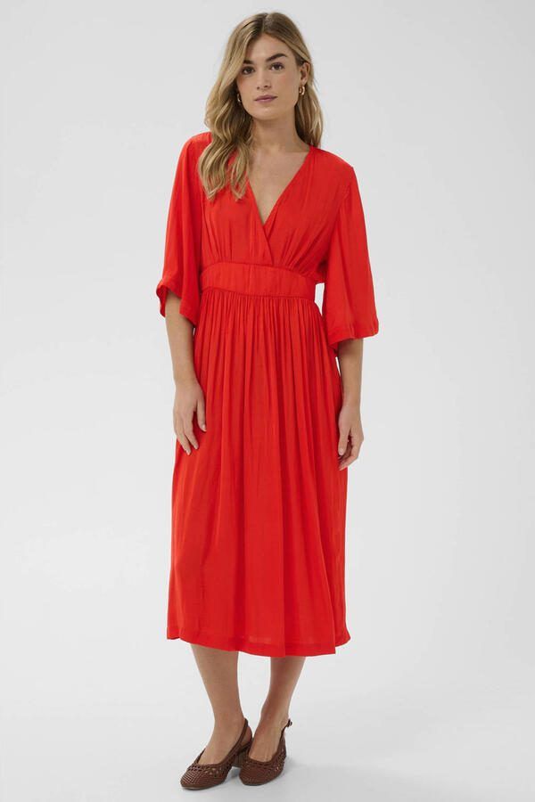 Saint Tropez midi jurk rood - Foto 2