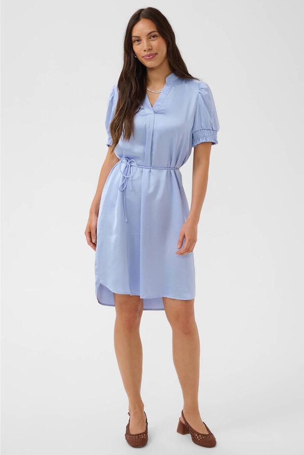 Saint Tropez mini jurk met ceintuur lichtblauw - Foto 2