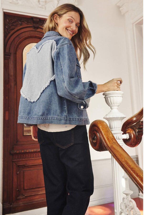 Saint Tropez spijkerjas medium blue denim - Foto 3