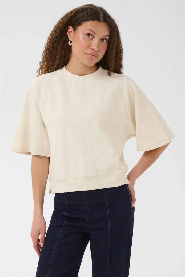 Saint Tropez sweater met split ecru