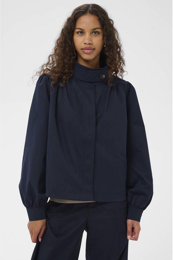 Saint Tropez trenchcoat donkerblauw