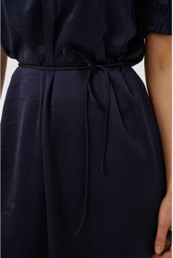 Saint Tropez viscose mini jurk met ceintuur marineblauw - Foto 2