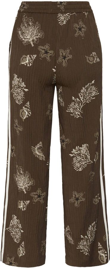 Saint Tropez wide leg regular waist broek bruin - Foto 3