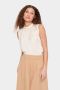 Saint Tropez Elegante Aileensz Top Bluser in Crème Beige Dames - Thumbnail 1