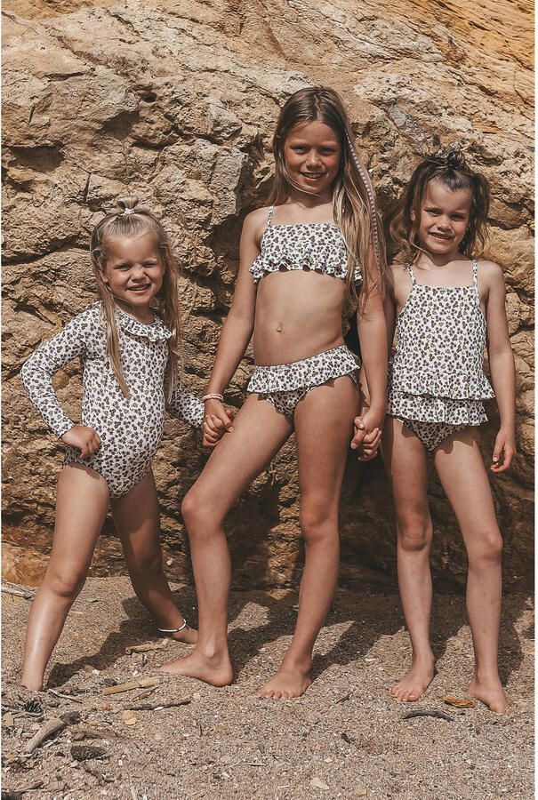 SALTED STORIES Meisjes Zwemkleding Sparkly Flower Swimsuit Creme - Foto 5