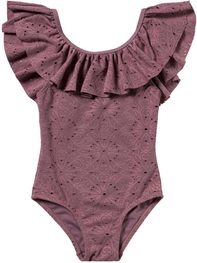SALTED STORIES Meisjes Zwemkleding Broderie Swimsuit Roze - Foto 4