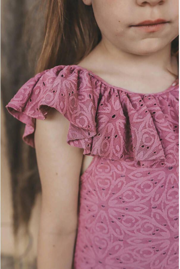SALTED STORIES Meisjes Zwemkleding Broderie Swimsuit Roze - Foto 6