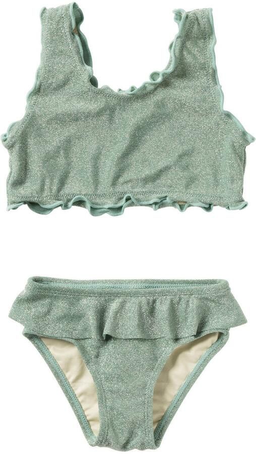 SALTED STORIES Meisjes Zwemkleding Glitter Bikini Groen - Foto 3
